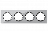 фото рамка onekeyelectro la garda на 4 поста горизонтальная, серая grigio cristallo 2e52401302